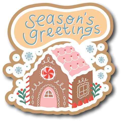 Season's Greetings - Scrapbook Page Title Die Cut