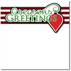 Seasons Greetings - Printed Premade Scrapbook Page 12x12 Layout