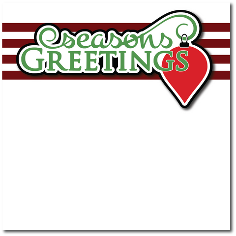 Seasons Greetings - Printed Premade Scrapbook Page 12x12 Layout