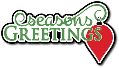 Season's Greetings - Scrapbook Page Title Die Cut