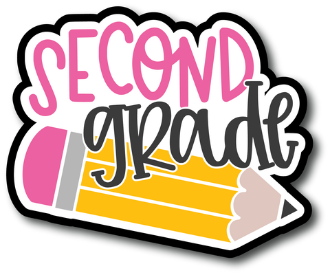 Second Grade - Scrapbook Page Title Sticker