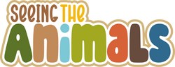 Seeing the Animals - Scrapbook Page Title Sticker