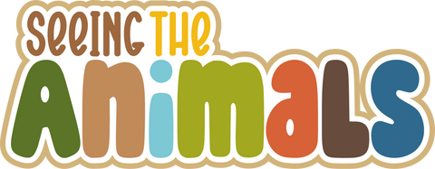 Seeing the Animals - Scrapbook Page Title Sticker