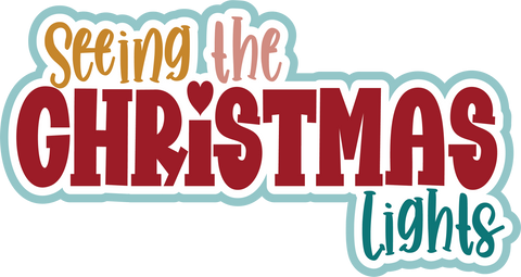Seeing the Christmas Lights - Scrapbook Page Title Sticker