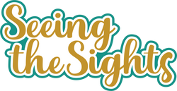 Seeing the Sights - Scrapbook Page Title Die Cut