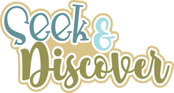 Seek & Discover - Layered Scrapbook Page Title Die Cut
