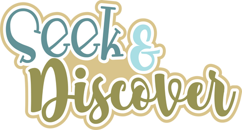 Seek & Discover - Layered Scrapbook Page Title Die Cut