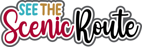 See the Scenic Route - Layered Scrapbook Page Title Die Cut