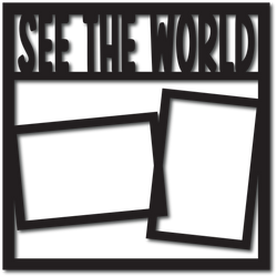 See the World - 2 Frames - Digital Cut File - SVG - INSTANT DOWNLOAD
