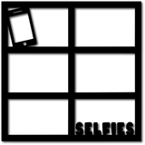 Selfies - 6 Frames - Digital Cut File - SVG - INSTANT DOWNLOAD