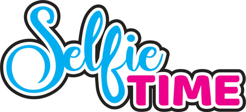 Selfie Time - Scrapbook Page Title Die Cut