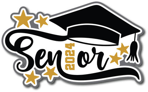 Senior 2024 - Scrapbook Page Title Sticker