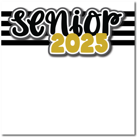 Senior 2025 - Printed Premade Scrapbook Page 12x12 Layout