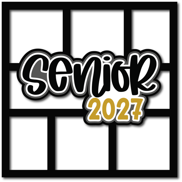 Senior 2027 - 6 Frames - Scrapbook Page Layered Overlay Kit