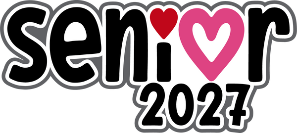 Senior 2027 - Scrapbook Page Title Sticker