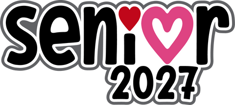 Senior 2027 - Scrapbook Page Title Die Cut