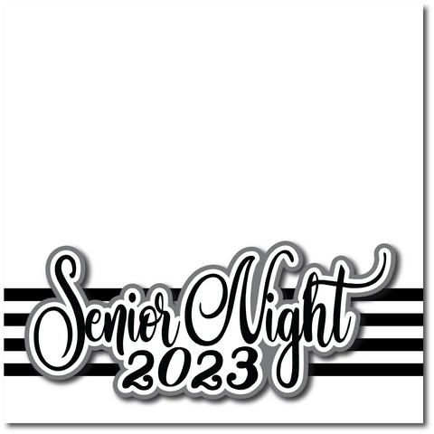 Senior Night 2023 - Printed Premade Scrapbook Page 12x12 Layout