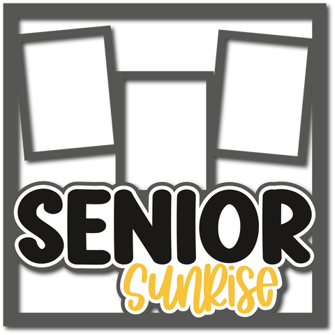 Senior Sunrise - 3 Frames - Layered Overlay - Digital Cut File - SVG - INSTANT DOWNLOAD