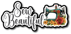 Sew Beautiful - Scrapbook Page Title Sticker