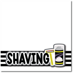 Shaving - Printed Premade Scrapbook Page 12x12 Layout