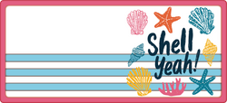 Shell Yeah - Scrapbook Page Title Die Cut