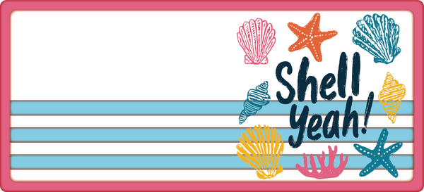 Shell Yeah - Scrapbook Page Title Die Cut