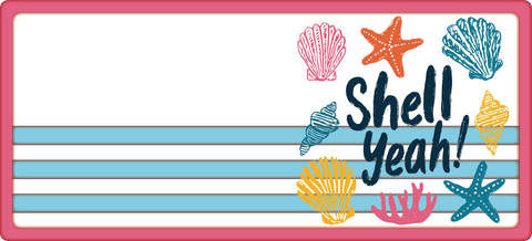 Shell Yeah - Scrapbook Page Title Die Cut