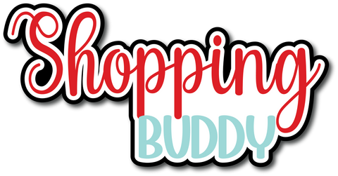 Shopping Buddy - Scrapbook Page Title Sticker