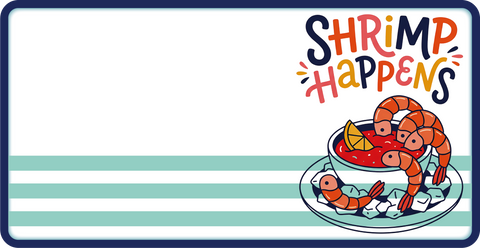 Shrimp Happens - Scrapbook Page Title Die Cut