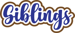 Siblings - Scrapbook Page Title Die Cut