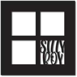 Silly Boy - 4 Square Frames - Digital Cut File - SVG - INSTANT DOWNLOAD