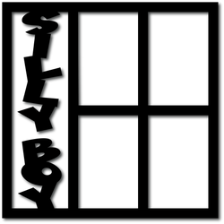 Silly Boy - 4 Vertical Frames - Digital Cut File - SVG - INSTANT DOWNLOAD