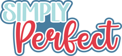 Simply Perfect - Scrapbook Page Title Sticker