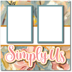 Simply Us - Printed Premade Scrapbook Page 12x12 Layout