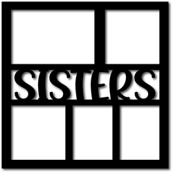 Sisters - 5 Frames - Digital Cut File - SVG - INSTANT DOWNLOAD