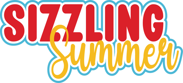 Sizzling Summer - Scrapbook Page Title Sticker