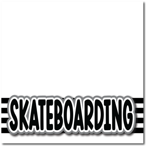 Skateboarding - Printed Premade Scrapbook Page 12x12 Layout