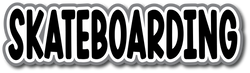 Skateboarding - Scrapbook Page Title Sticker