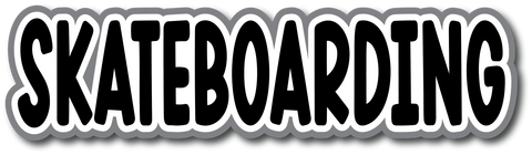 Skateboarding - Scrapbook Page Title Sticker