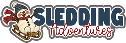 Sledding Adventures - Scrapbook Page Title Sticker