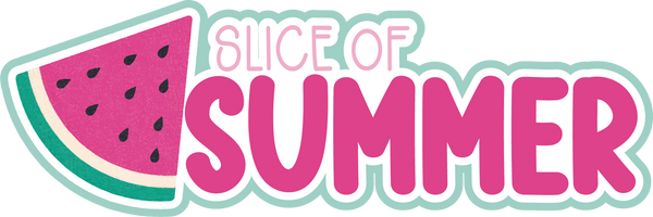 Slice of Summer - Scrapbook Page Title Sticker