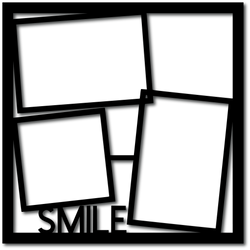 Smile - 3 Frames - Digital Cut File - SVG - INSTANT DOWNLOAD