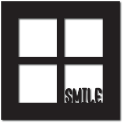 Smile - 4 Frames - Digital Cut File - SVG - INSTANT DOWNLOAD