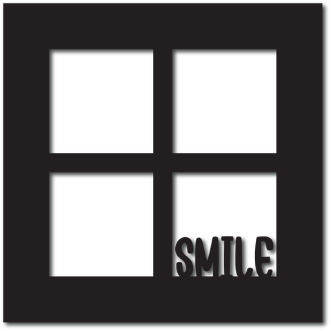 Smile - 4 Frames - Scrapbook Page Overlay