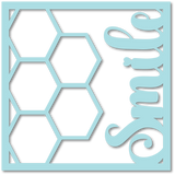 Smile -  5 Hexagon Frames - Scrapbook Page Overlay - Choose a Color