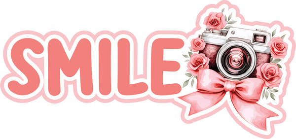 Smile - Scrapbook Page Title Sticker