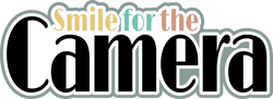 Smile for the Camera - Scrapbook Page Title Sticker