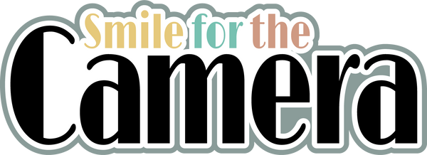 Smile for the Camera - Scrapbook Page Title Sticker