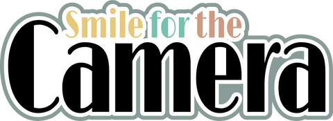 Smile for the Camera - Scrapbook Page Title Sticker