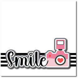 Smile - Printed Premade Scrapbook Page 12x12 Layout